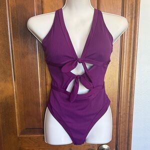 Chic Plum Women's One Piece Swimsuit